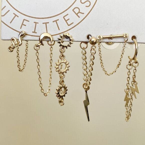 Urban Outfitters Piper Icon Various Post Earrings Lightning Bolt Sun Snake Set - Picture 4 of 4